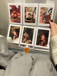 1pc 3-Inch Clear Plastic Photo Album With 84/120/240 Card Slots - Portable Wedding Album For Celebrity Cards, Movie Tickets, Durable Keepsake For Home Decor, Wedding Photo Albums, Celebrity Card Holder, Decorative Label Holder, Transparent Cover - Clear - View 8