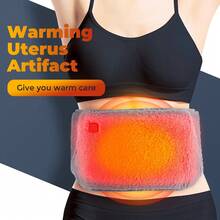Uterus Warming Belt,Electric Heated Waist Warmer,Portable Heating Pad,With 3 Heat Levels, For Women And Girl,Also Hand Warming(No Mobile Power) - Xám - Xem 3