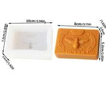 1pc Ins Relief Bee Honeycomb Shape Silicone Mold DIY Single Hole Handmade Essential Oil Soap Mold Silicone Mold For Soap, Non-Stick DIY Craft Mold With Honeycomb Design, Easy Release & Clean, Perfect For Beginners, Pet Treats, Formation, Intricate Shapes, Soap Making, Threedimensional Ornament, Tray, Beginners Crafting - White - View 6