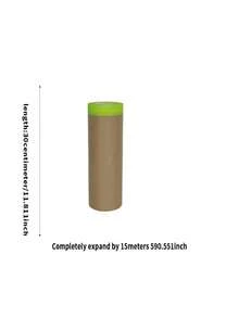 1 rolka laminowanego papieru maskującego do malowania olejem, papier maskujący do malowania natryskowego, folia maskująca do malowania, papier pakowy do ochrony podłóg, ram, mebli, samochodów, obrazów, napraw karoserii, projektów DIY, idealna do biura i zastosowań komercyjnych