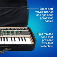 ANALOG CASES Korg MicroKorg MicroKorg 2 MicroKorg XL+ Case CustomFitted Compact PULSE Hard Case For Travel - 如圖 - 查看 3
