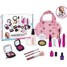 1 Set Children's Makeup Toy Set, Girls Stage Performance Simulation Model, Girls Role Play Toy, Children's Pretend Play Fake Makeup Toy Set, Parent-Child Interaction Birthday Gift, Model Toy Not For Real Use