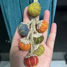 1/2 piezas Sujetacortinas de estilo bohemio, de unicolor/calabaza colorida, adecuados para la decoración de cortinas de ventanas en el hogar y la oficina