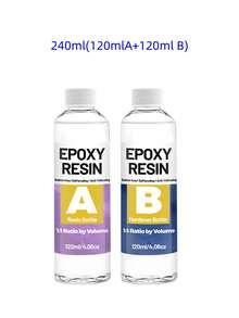Transparent Epoxy Resin Kit, Anti-Yellowing, Fast Curing, Suitable For Casting, Coating, Art DIY, Crafts, Jewelry, Wooden Tables, Etc.
