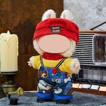 1 pieza Ropa navideña para Labubu, para vestir muñecas, para crear exhibiciones festivas de vacaciones, atuendo de invierno en miniatura, un accesorio para coleccionistas de muñecas, para el estilismo y la fotografía de muñecas DIY, Navidad