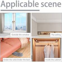 Hershii - Plumero de microfibra con barra de extensión herramienta de limpieza para el hogar con cabeza flexible y largo para ventilador de techo alto, pared, muebles, persianas, coche, longitud - Cabezal de repuesto pequeño+1 - Ver 9