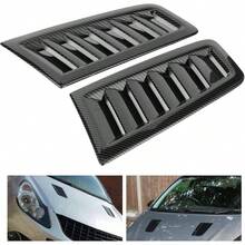 2 Piezas de Palas de Entrada de Flujo de Aire Decorativas para Coche, Estilo de Coche, Pala de Entrada de Flujo de Aire, Cubierta de cap de Ventilacin de cap Embellecedor Fibra de carbon - inicial - Ver 9