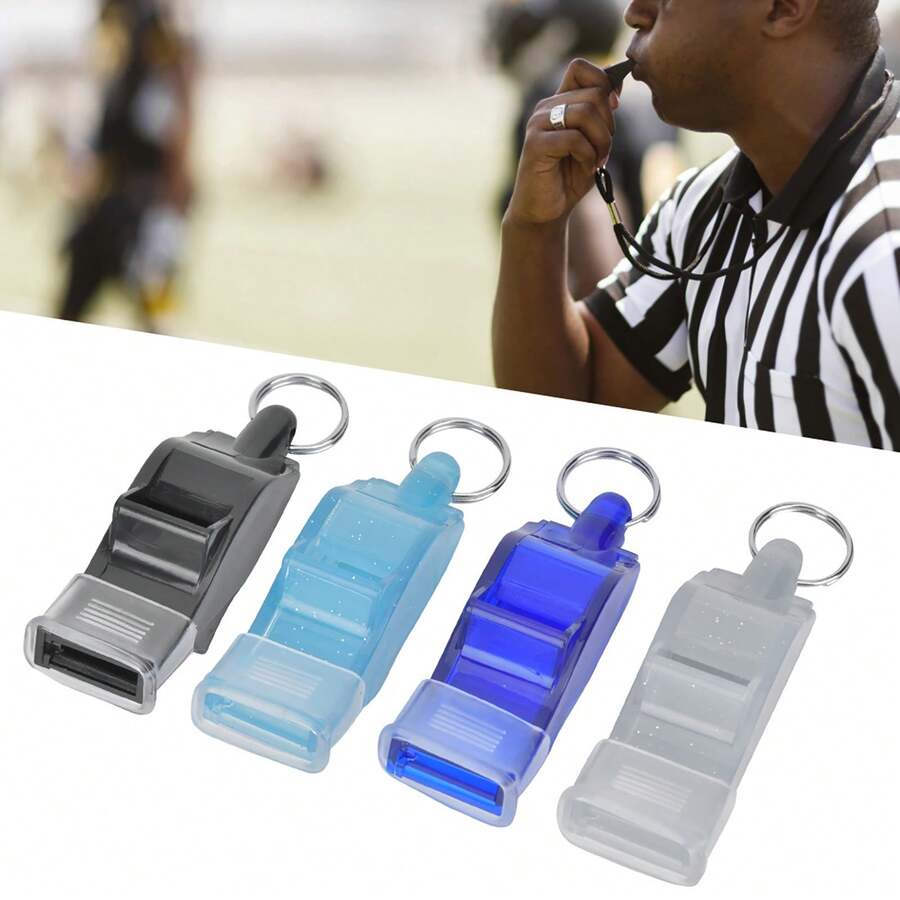 Silbato de alta frecuencia especial para árbitro de competición de baloncesto y fútbol con forma de delfín de plástico ABS de 4 piezas para niños - Multicolor - Ver 1