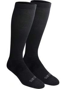 ¡RecomendadoDickies Light Compression Comfort Over-the-calf Socks, Available in M-xxl (2, 4 Pairs) Calcetines de compresión Hombre¡Top de Temporada - Negro Sólido (2 Pares) - Ver 1