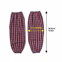 1 Par de Mangas de Trabalho em Algodão Poliéster, Mangas Protetoras para Trabalhos Domésticos com Padrão Xadrez Vermelho, Mangas Protetoras para Limpeza de Cozinha, Mangas Protetoras Antipoeira e à Prova de Óleo, Capas de Braço Resistentes a Manchas para Lavar Louça, Jardinagem, Pintura, Limpeza, Cozinha