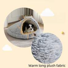 1pc New Warm Dog Bed Mat For Indoor Use In Autumn/Winter, Waterproof Lining, Memory Foam Filling, Soft & Comfortable, Removable Bottom For Pet Bed - Multicolor - View 12