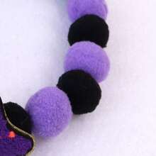 Pet Halloween Felt Ball Collar, Cat Dog Halloween Scarf Pumpkin Pet Outfit Decoration