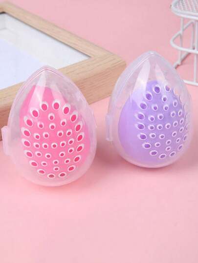 1/3/5 st förvaringslåda för sminksvampar, andningsbar, fuktresistent, transparent hållare för sminksvampar, fodral för sminkmixer, bärbar och andningsbar förvaringslåda för resor, lämplig för semester, strand, badrum, sovrum, stor kapacitet, oumbärlig för skolstart, utmärkt present till kvinnor, julklapp