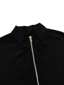 Casual Fashion Front Zipper Fitted Jumpsuit, Autumn/Winter New, Women's Jumpsuit, Autumn Women's Clothing, Black Jumpsuit