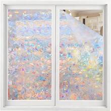 TOPTHEROAD 60x500cm Polarizado Vinilo para Ventana, Pelicula Privacidad Ventanas Película de Vidrio, Adherencia Electrostática, Anti Calor y Adecuado Hogar Oficina (60X500CM) - 60X500CM - Ver 13