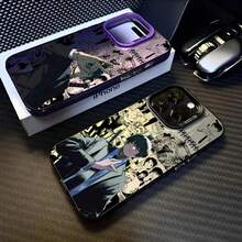 Custodia per iPhone, Custodia per telefono C-A-Aki Hayakawa per iPhone 16 15 14 13 12 11 Pro Max, colore nero opaco, multicolore, cover metallica laser aurora