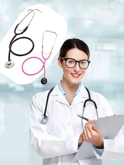 1 pieza Accesorios de fiesta de Halloween, Estetoscopio ligero de una sola cabeza, Accesorios de estetoscopio, Juego de roles, Estetoscopio de médico/enfermera, Juego de roles para adultos, Disfraces de hombre y mujer, Accesorios de juego de simulación, Muy adecuado para fiestas con temática hospitalaria, Actividades de actuación, Regalos de fiesta, Disfraces de fiesta festiva o juegos de roles, Adecuado tanto para hombres como para mujeres