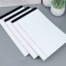 5-Pack Multi-Purpose College Ruled Notepads (5x8 Inch) - 50 Sheet Perforated Pads For Students, Waitstaff & Office Use | Colorful/White Portable Writing Pads For Note-Taking, Order Taking - trắng - Xem 4