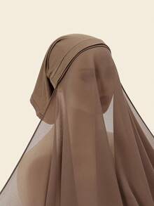 FADZOYLE 1 Stück praktischer einfarbiger Chiffon Hijab & elastische Unterkappe, atmungsaktiver dehnbarer Turban Hut, langer Kopftuchschal, Bandana Hijab, weich und leicht, multifunktional für muslimisches bescheidenes Gebet, täglichen Gebrauch, praktisch und sicher, Zubehör für Frauen, seidig, großzügige Größe für Abendkleider, Party, Reise, Büro, Geschenk, Feiertag, Strandtuch - Verschiedenfarbig - Übersicht 11
