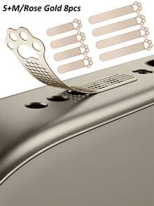 8Pcs Cat Paw Shape Metal Dust Proof Stickers For IPhone 12-17 Speaker Grille, Christmas Gift