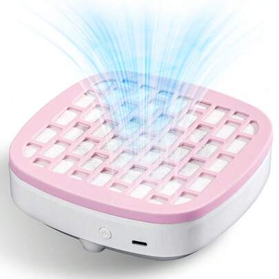 Nail Dust Collector, Suitable For Acrylic Nail Dust Collector, Nail Dust Extractor Fan, Nail Cleaning Device - Powerful Dust Collector, Low Noise, Suitable For Gel Manicure Polishing Salon And Home Use, Pink