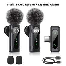 Mini Professional Wireless Lavalier Microphone, Compatible With IPhone, IPad, Android Devices | Smart Noise Cancellation, Status Display, Magnetic Rotatable Clip, Long Battery Life | Suitable For Video Recording, Vlogging, Teaching, Interviews, Podcasts, Etc. - Black - View 13