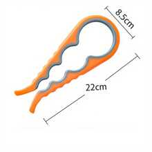 1PC Jar Opener And Bottle Opener For Weak Hands Arthritis Elderly And Children,Non-Slip Jar Opener Grip Get Lids Off With Ease (Orange) - Orange - View 4