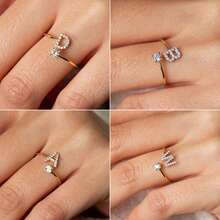Letter Rings For Women - Lightweight Comfort Piece.Timeless Appeal Adornment.Versatile Daily Accessory.Luxe-Finish Adornment. - Alphabet Ring-s - View 6