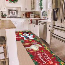 1 buc. Covoraș de Crăciun, covoraș de drenaj durabil pentru bucătărie, sufragerie, intrare, balcon, decor pentru casă, antiderapant, potrivit pentru cafenea, bar, vacanță, petrecere, dormitor, baie