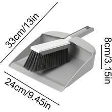 Juego de escoba y recogedor - Cepillo de limpieza pequeño con recogedor encajable,Recogedores domésticos para mesas de ordenador, escritorios, sábanas, fundas nórdicas, sofás, sillones reclinable - 1 - Ver 6