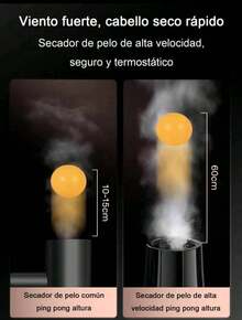 Secador de Cabello con Sistema de Protección Térmica y Aire Suave para Uso Diario Personas con Cabello Frágil - Negro - Ver 4