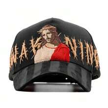 Gorra Cristo X Rude Awakenings Jesucristo Premium Negra Premium Hats Moda Negra The Dandy Hats. - Negro - Ver 1