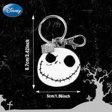 Disney 1/2pcs Officially Licensed Tim Burge Dark Style Christmas Nightmare Jack Skellington Alloy Keychain Made Of Alloy Material Colour-Fast Can Be Used As A Portable Pendant Car Key Backpack Decoration A Festive Gift Dark Aesthetic Collection Commemorative Personalized Metal Polish The Top Choice For Limited Edition Halloween And Christmas Gifts - Black - View 4