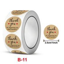 500 st presentförpackningsklistermärken "Handgjorda med kärlek" - Kaki - Visa 10