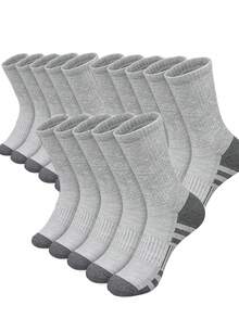 60pcs/50pcs Comfortable Sports Tennis Socks For Men, Suitable For Outdoor And Casual Wear, All Season, White Antibacterial Odor-Resistant Moisture-Wicking Athletic Socks, Thick And Comfortable For Daily Wear, Unisex Casual Socks, Cute Socks, Girls Socks, Autumn/Winter & Spring/Autumn, Mesh Details, Channeling Design, Moisture-Wicking, Soft And Smooth, Suitable For Holidays, Sports, Casual, Business And Daily Wear, Can Be Worn Year-Round, 40pcs/30pcs/24pcs/20pcs/16pcs/12pcs/10pcs/8pcs/6pcs/4pcs/2pcs - 彩色 - 查看 10