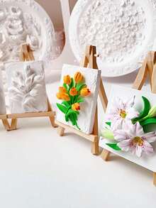 1 pieza Caballete de escritorio mini/mediano/grande, Caballete de pintura para niños de madera, Soporte de exhibición de marco de pintura digital al óleo, Soporte para tablero de pintura, Caballete triangular, Tablero de notas, También adecuado para soporte de teléfono/tableta