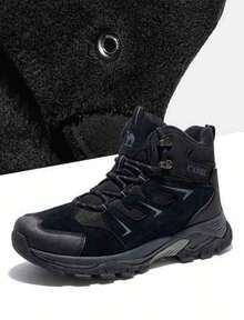 CAMEL CROWN Men's Casual Shoes, Fall And Winter Outdoor Hiking Shoes Winter Padded Warm Cotton Shoes Non-Slip Thick Bottom Snow Boots Hiking Boots - Black - View 1