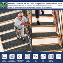 1/7/15 szt. antypoślizgowa mata na schody z samoprzylepnym spodem, antypoślizgowa mata na schody, dywan, schody, dywan, stopnie, antypoślizgowy klej, zmywalna i wielokrotnego użytku, dla osób starszych i zwierząt domowych, dekoracyjne nakładki na schody na każdą porę roku, zimowe ocieplające maty na schody, zapobiegające poślizgowi zwierząt domowych i osób starszych, dekoracyjne wymiary schodów: 20*76 cm / 7,9*29,9 cala - 55*19 cm / 21,65*7,5 cala