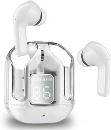 Auricular Bluetooth inalámbrico Carga rápida Mini Auricular inalámbrico Bluetooth Agua audifonos Inalámbricos Bluetooth a Prueba de táctil (Negro1) - Blanco - Ver 9