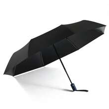Fully Automatic Folding Umbrella Simple Daily Use One-Button Folding Black Plastic Sun Protection Sunny And Rainy Dual-Use Parasol - 黑色 - 查看 6