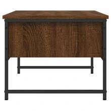 Coffee Table Brown Oak 101x49x39.5 Cm Engineered Wood - Brown - View 8