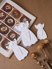 1 pièce Moule en silicone pour pendentif ange, 3 tailles de moule pour collier fait main, pendentif, porte-clés. Outil de fabrication de bijoux en résine époxy pour artisanat, cadeau de maison, cadeau de Noël, cadeau d'hiver - moule - Voir 3