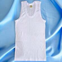 12 Piezas Camiseta Resaque Interior Algodon Para Niño Adolecentes Tela Fresca Comoda Ligera - Blanco - Ver 2