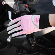 MJMOTO Găng tay lái xe máy nữ mùa hè, găng tay kín ngón, găng tay xe mô tô màu hồng, thiết bị xe mô tô địa hình có màn hình cảm ứng, cỡ S-XL. - A - Xem 7