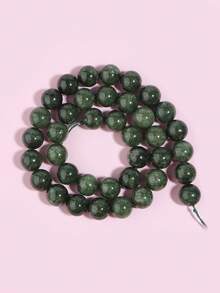 1 hebra de cuentas sueltas de jaspe natural genuino, piedras preciosas semi-preciosas redondas y lisas para hacer joyas, pulseras y collares DIY