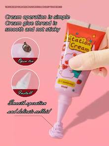 DIY黑白发夹，随机颜色仿奶油色带花尖，随机树脂饰品，送朋友的礼物，可爱发饰 - 彩色 - 查看 4