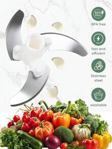 1pc Manual Food Processor, Vegetable Cutter, Portable Hand-Pulled Rope Minced Garlic Cutter, Onion Cutter, Manual Vegetable Cutter, Vegetable Cutter, Hand-Pulled Rope Vegetable Cutter, Suitable For Vegetables, Fruits, - Multicolor - View 4