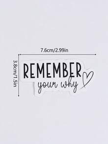 1PC Remember Your Why Motivational Sticker – Inspirational Vinyl Decal | Uplifting Positive Quote For Laptops, Water Bottles & Journals - Multicolor - View 3