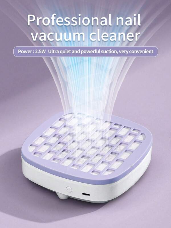 Colector de praf pentru unghii, colector de praf pentru unghii acrilice, ventilator de praf pentru unghii, curățitor de unghii pentru manichiură - Aspirator de unghii, extractor de praf puternic, zgomot redus, salon de lustruire a unghiilor cu gel, uz casnic