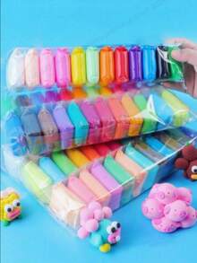 Superleichter Modellierton, verschiedene Farben, geruchlos DIY-Set, perfektes Geschenk für Kinder (zufällige Verpackung Dekorationskarte, Kunstton, Schleim-Behälter, Schleim-Wolke, Geschenk, Schleim-Verpackung, DIY-Schleim-Set, süßer Schleim, Schleim-Checker)